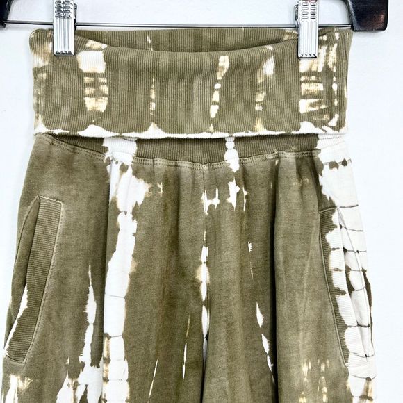 Young Fabulous & Broke Groove Jogger Pants S Ombre Tie Dye Green Pink Sweatpants - Picture 4 of 9